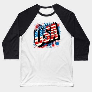 USA Flag Baseball T-Shirt